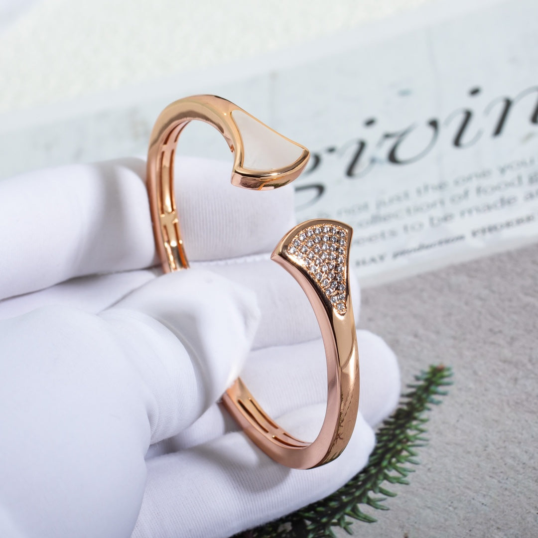[Psychic Jewelrys]DREAM BRACELET OPEN PINK GOLD MOP DIAMOND