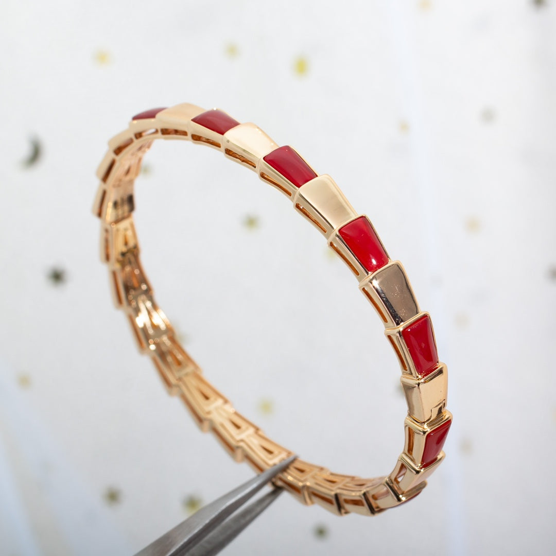 [Psychic Jewelrys]SERPENTI BRACELET PINK GOLD RUBELLITE