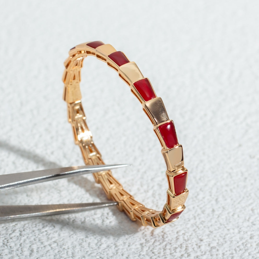 [Psychic Jewelrys]SERPENTI BRACELET PINK GOLD RUBELLITE