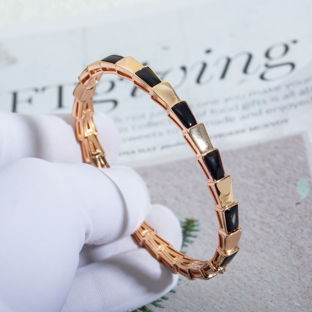 [Psychic Jewelrys]SERPENTI BRACELET PINK GOLD ONYX