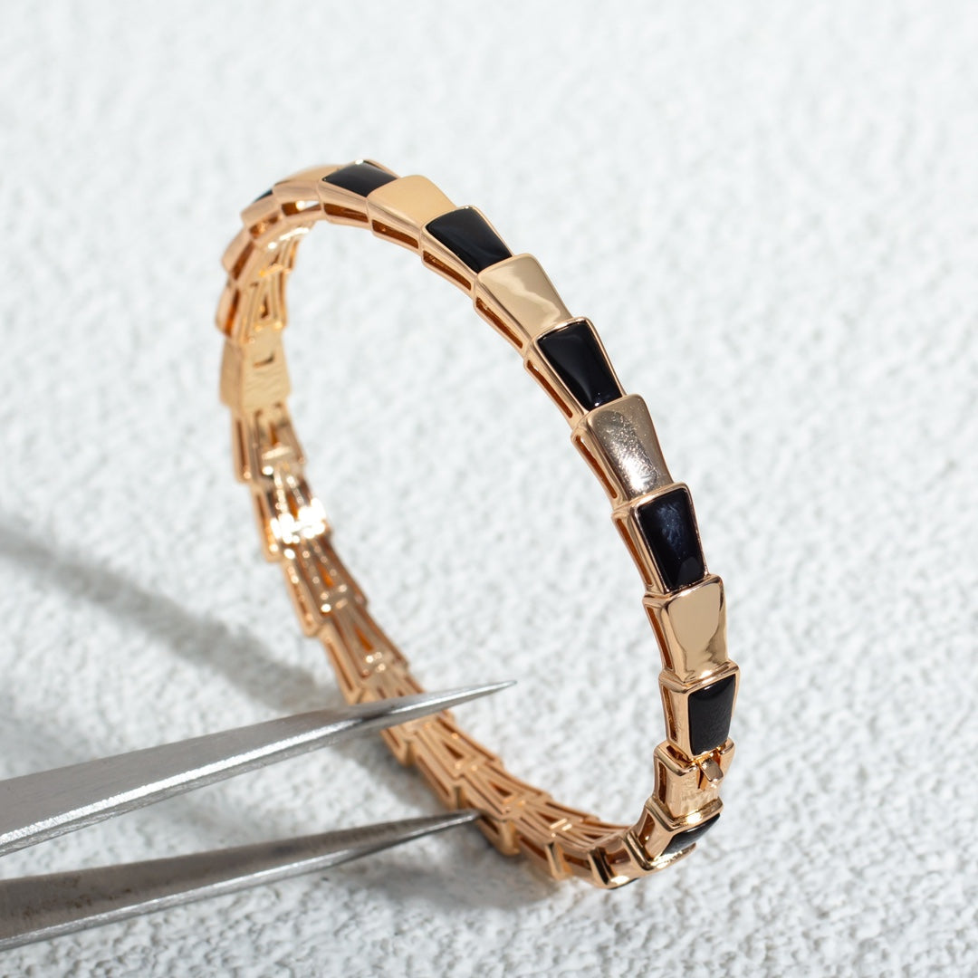 [Psychic Jewelrys]SERPENTI BRACELET PINK GOLD ONYX