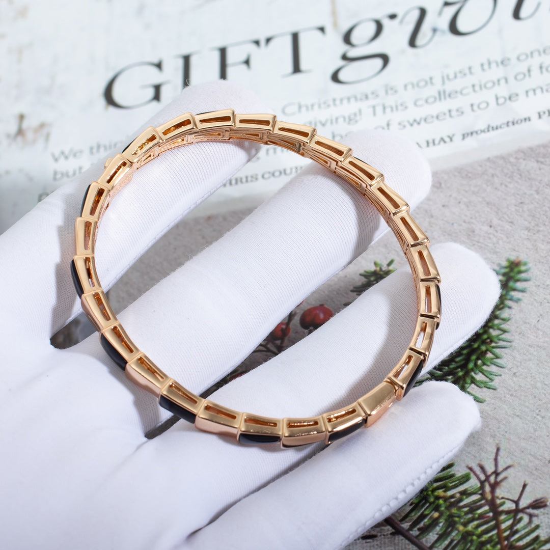 [Psychic Jewelrys]SERPENTI BRACELET PINK GOLD ONYX