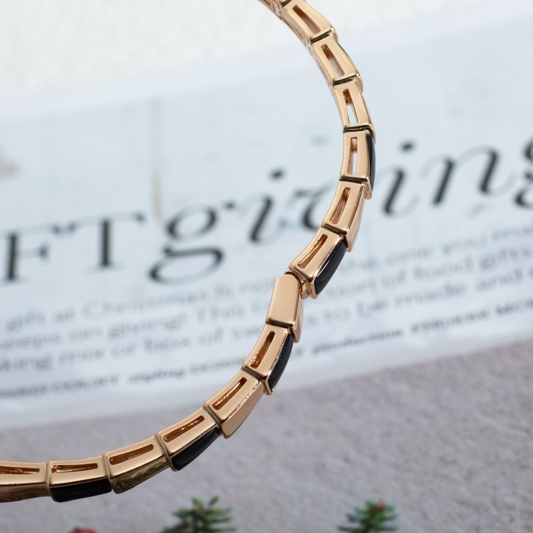 [Psychic Jewelrys]SERPENTI BRACELET PINK GOLD ONYX