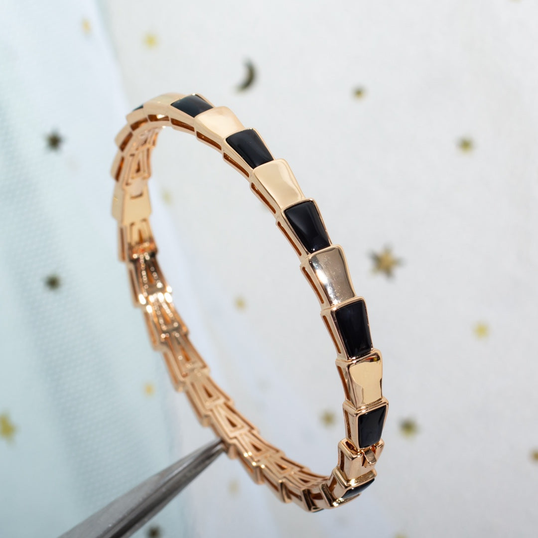 [Psychic Jewelrys]SERPENTI BRACELET PINK GOLD ONYX