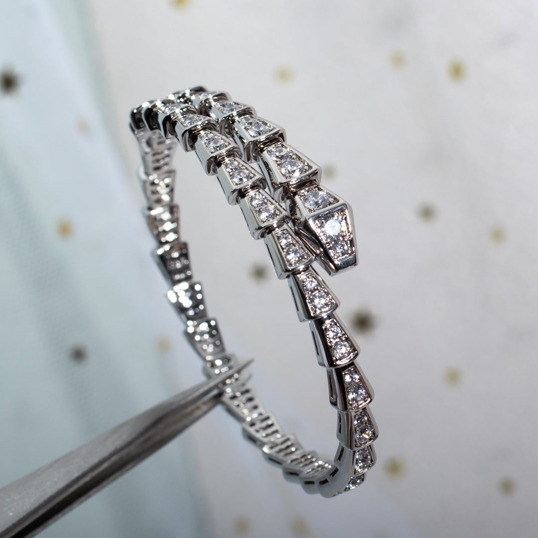 [Psychic Jewelrys]SERPENTI BRACELET 6MM SILVER DIAMOND