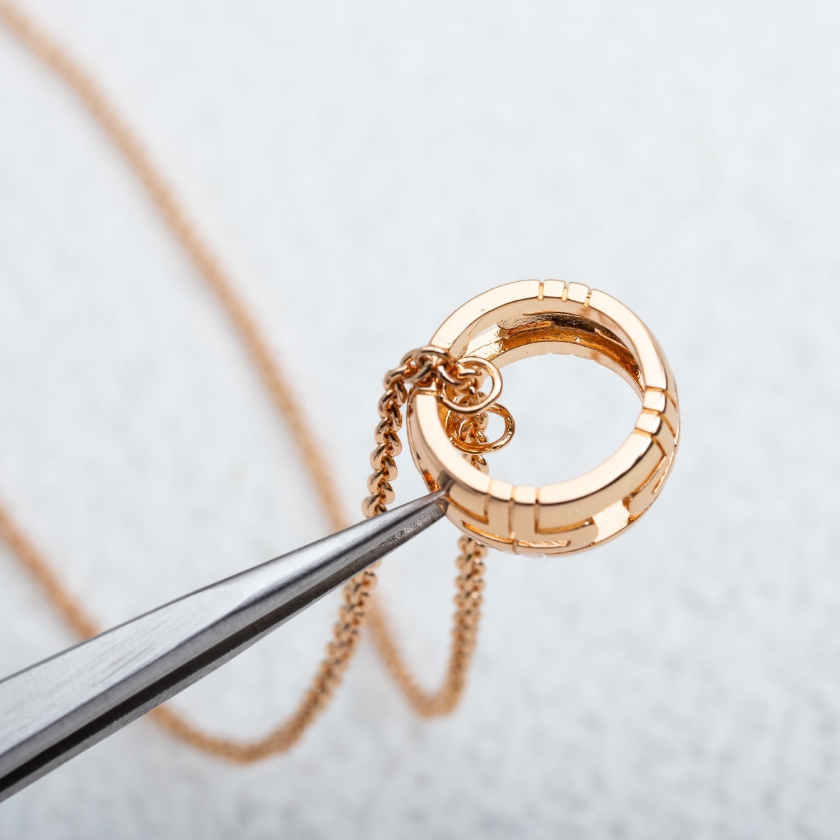 [Psychic Jewelrys]PARENTESI NECKLACE PINK GOLD