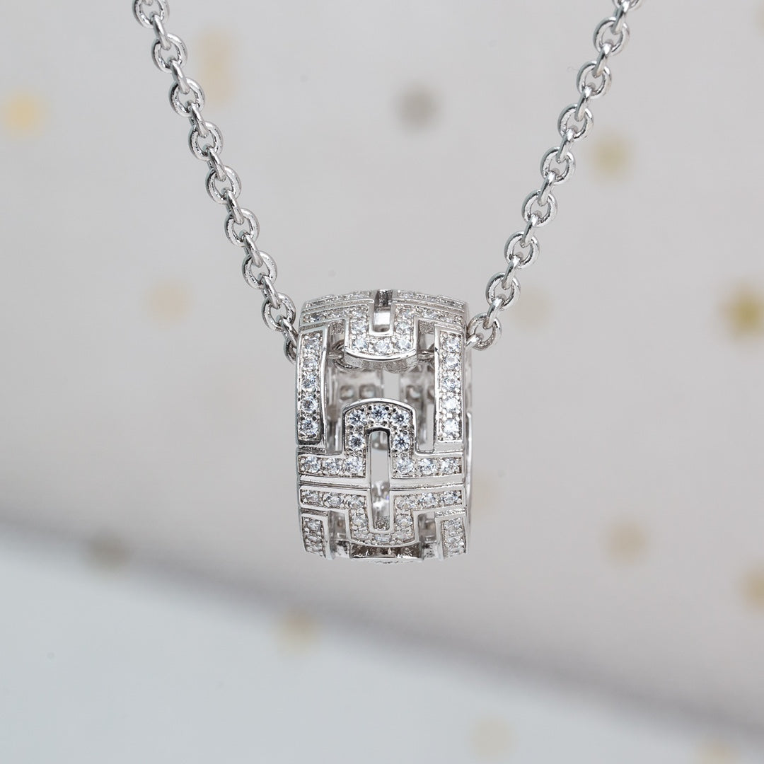 [Psychic Jewelrys]PARENTESI NECKLACE SILVER DIAMOND