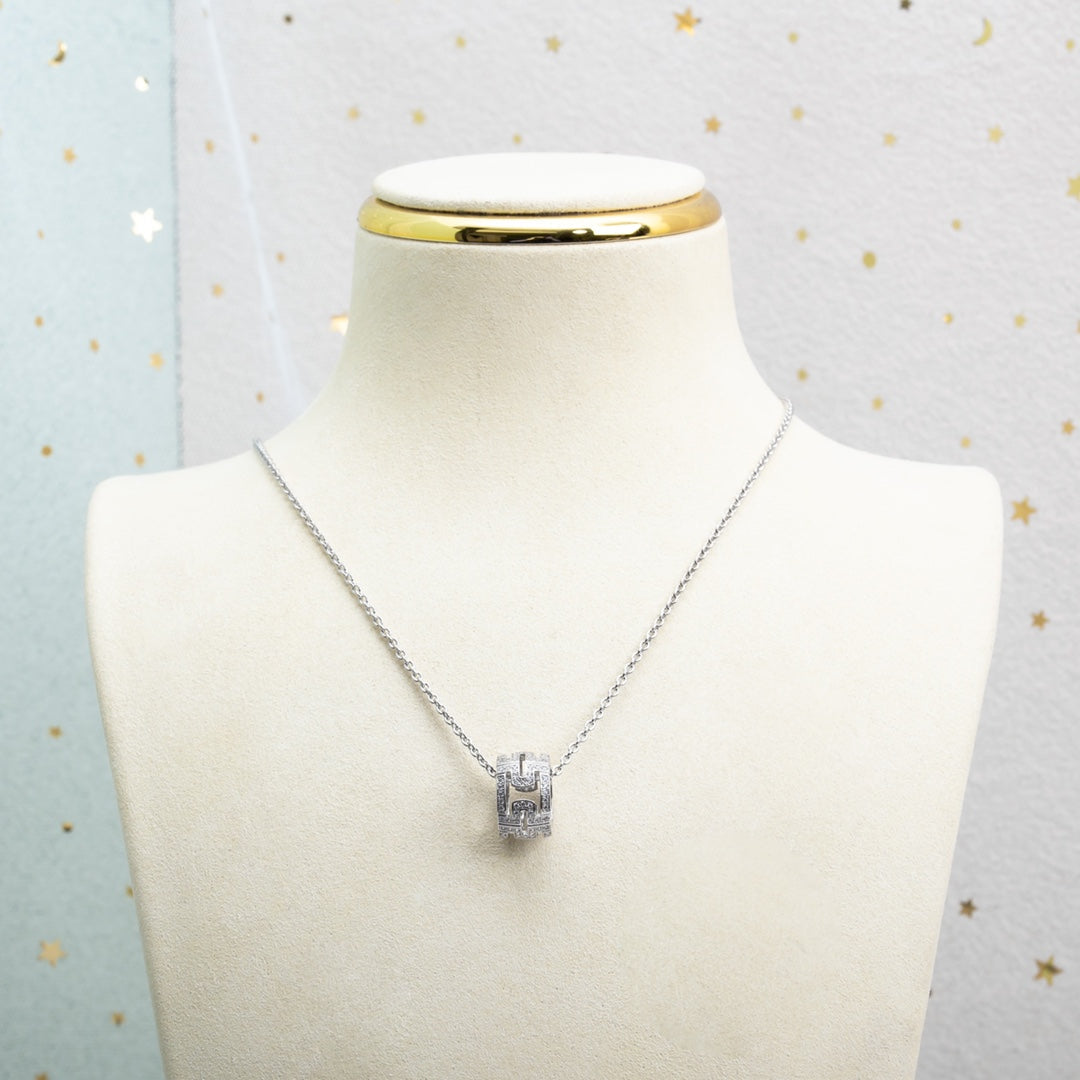 [Psychic Jewelrys]PARENTESI NECKLACE SILVER DIAMOND