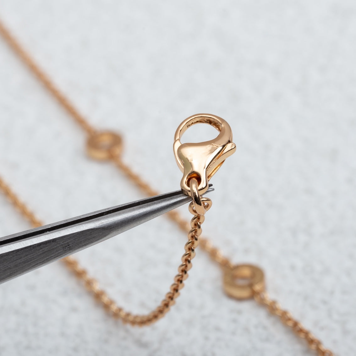 [Psychic Jewelrys]PARENTESI NECKLACE PINK GOLD DIAMOND