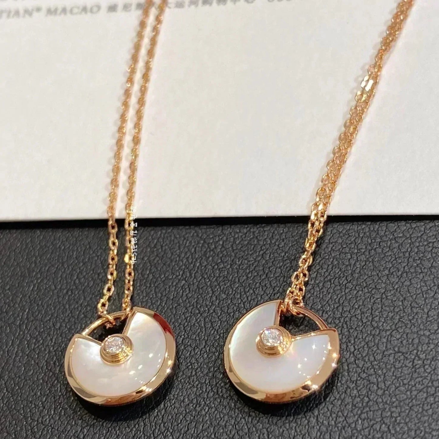 [Psychic Jewelrys]AMULETTE ROSE GOLD MOP NECKLACE