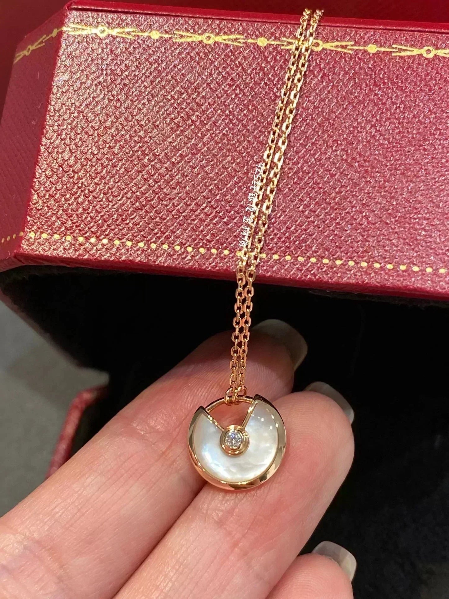 [Psychic Jewelrys]AMULETTE ROSE GOLD MOP NECKLACE