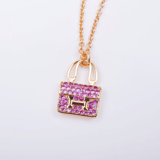 [Psychic Jewelrys]CONSTANCE PEDANT PURPLE DIAMOND NECKLACE