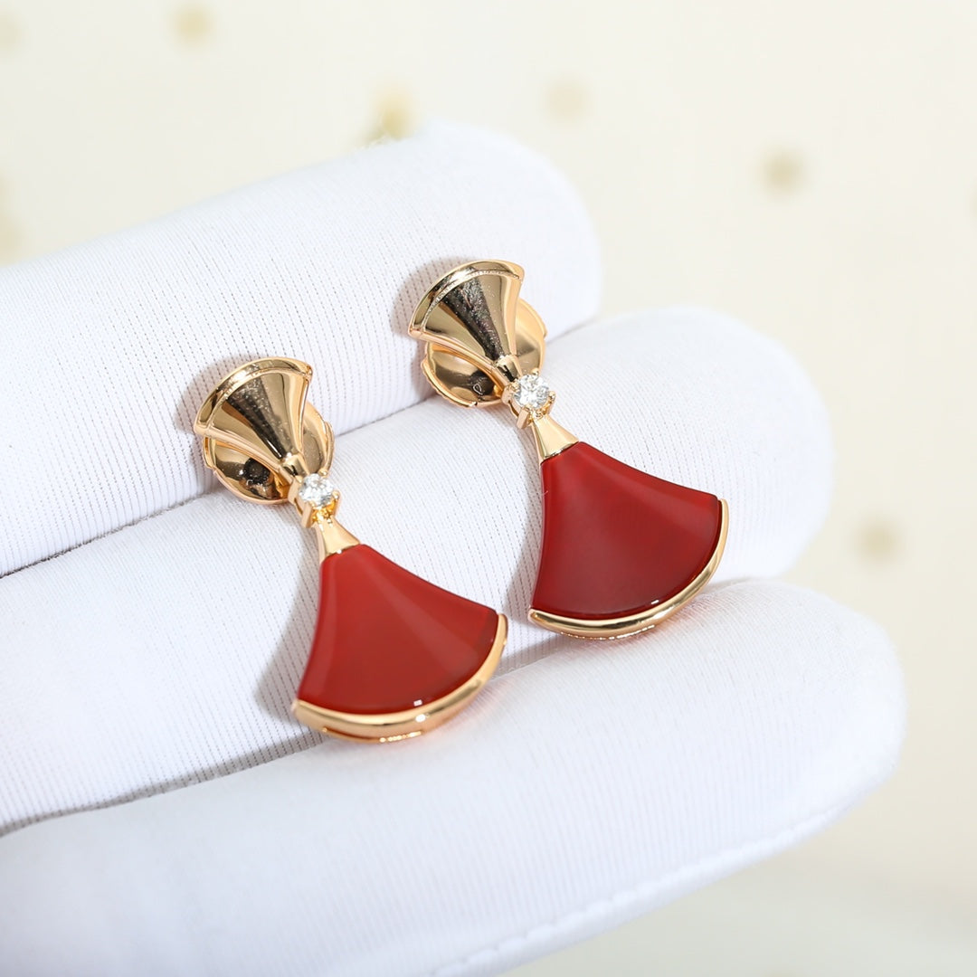 [Psychic Jewelrys]DREAM Carnelian PINK GOLD EARRINGS