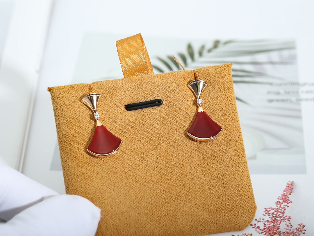 [Psychic Jewelrys]DREAM Carnelian PINK GOLD EARRINGS