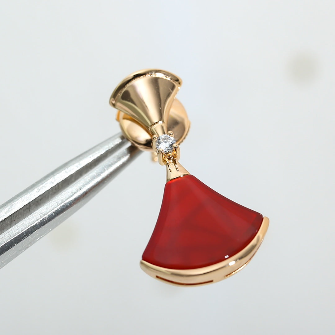 [Psychic Jewelrys]DREAM Carnelian PINK GOLD EARRINGS