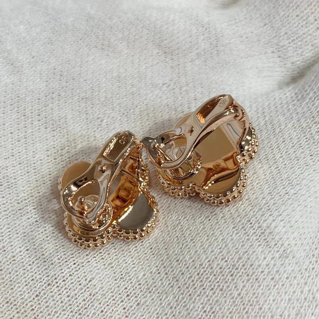 [Psychic Jewelrys]CLOVER MEDIUM 1 MOTIFS CARNELIAN  DIAMOND earrings