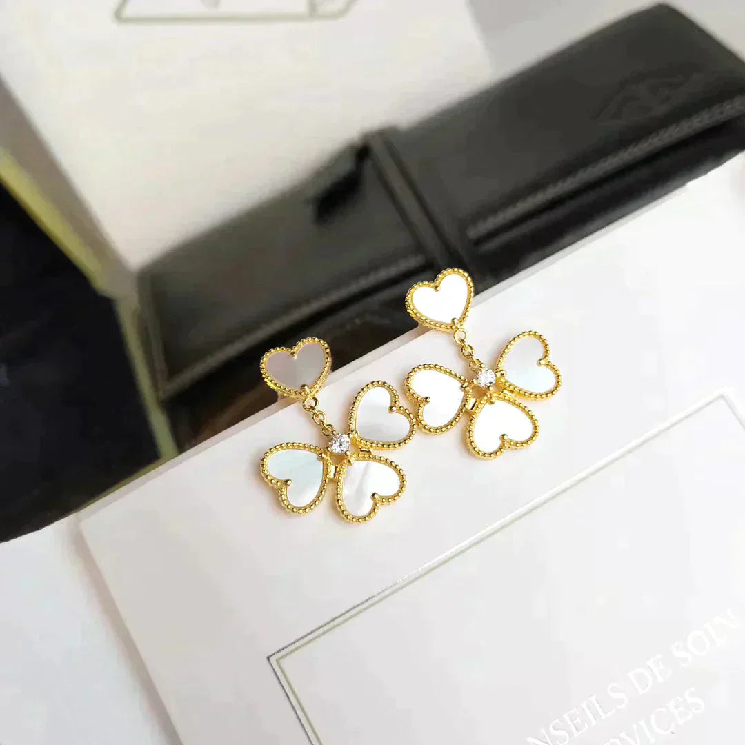 [Psychic Jewelrys]CLOVER SWEET WHITE MOP EARRINGS