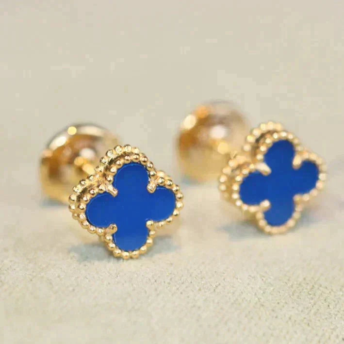 [Psychic Jewelrys]CLOVER MINI 9.5MM TURQUOISE EARRINGS