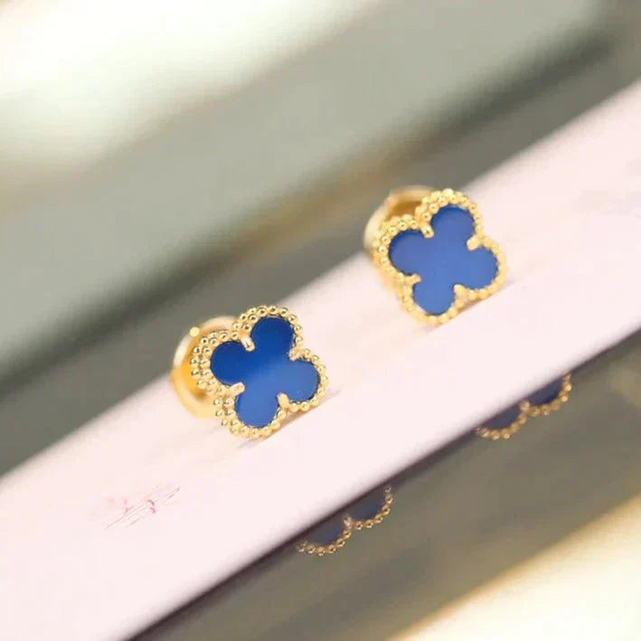 [Psychic Jewelrys]CLOVER MINI 9.5MM TURQUOISE EARRINGS