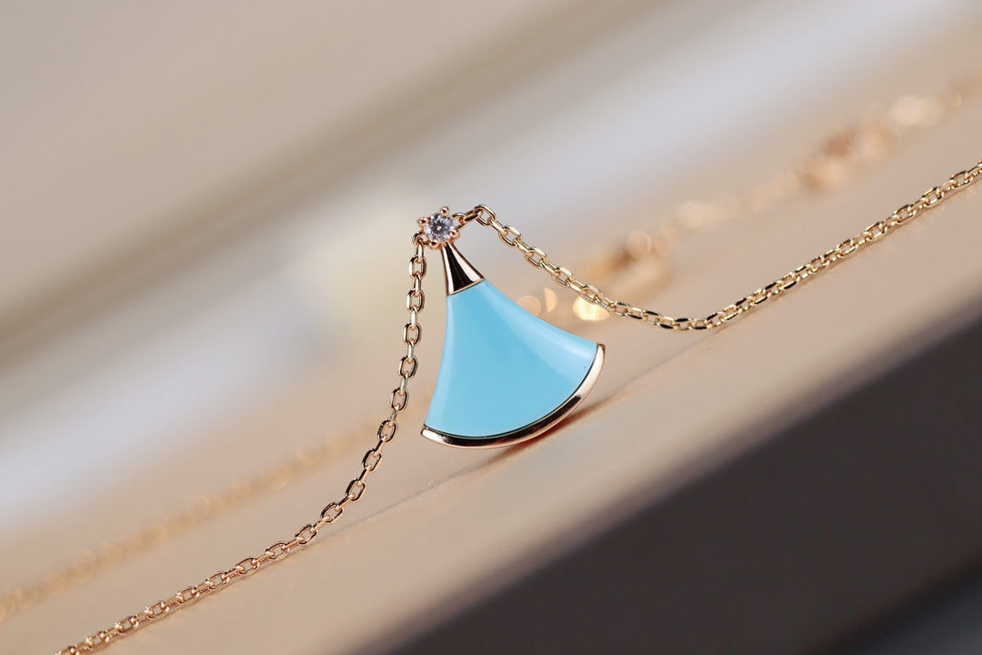 [Psychic Jewelrys]DREAM NECKLACE TURQUOISE PINK GOLD