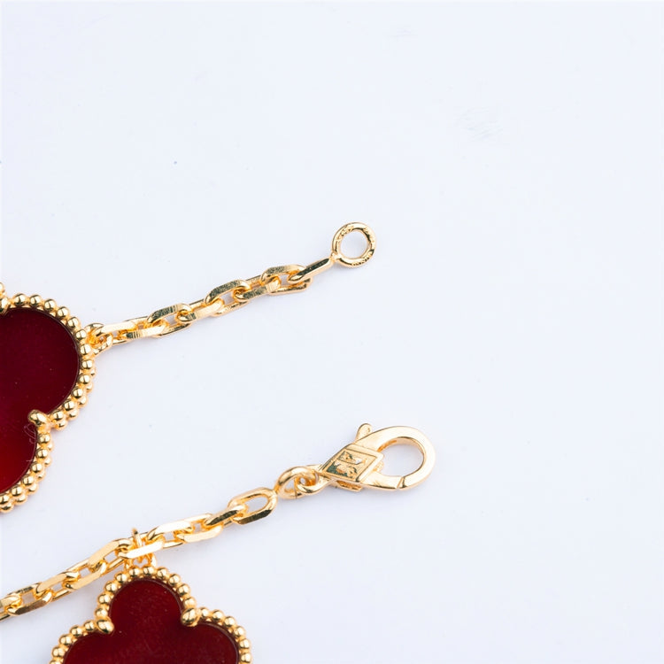 [Psychic Jewelrys]CLOVER BRACELET 5 MOTIFS CARNELIAN TIGER EYE