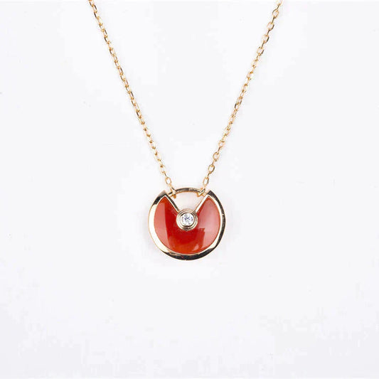 [Psychic Jewelrys]AMULETTE GOLD CARNELIAN ONYX NECKLACE