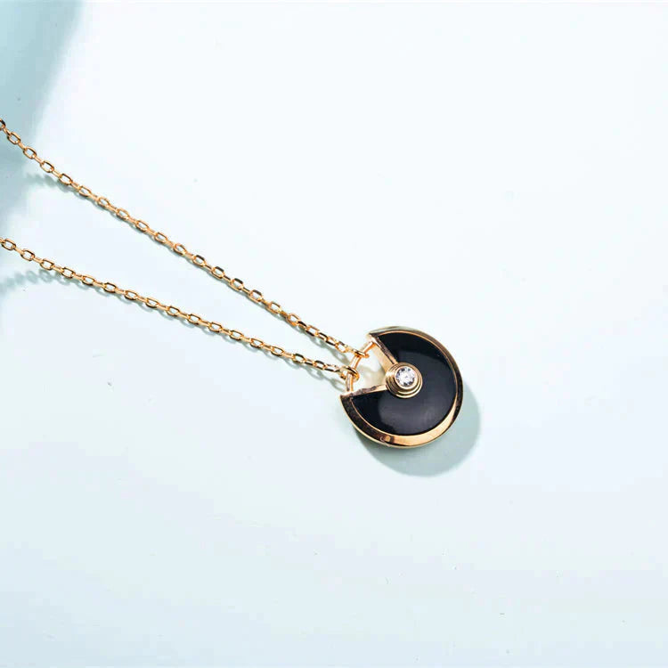 [Psychic Jewelrys]AMULETTE GOLD CARNELIAN ONYX NECKLACE