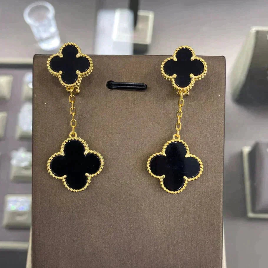 [Psychic Jewelrys]CLOVER 2 MOTIFS  EARRINGS (MULTIPLE CHOICESC