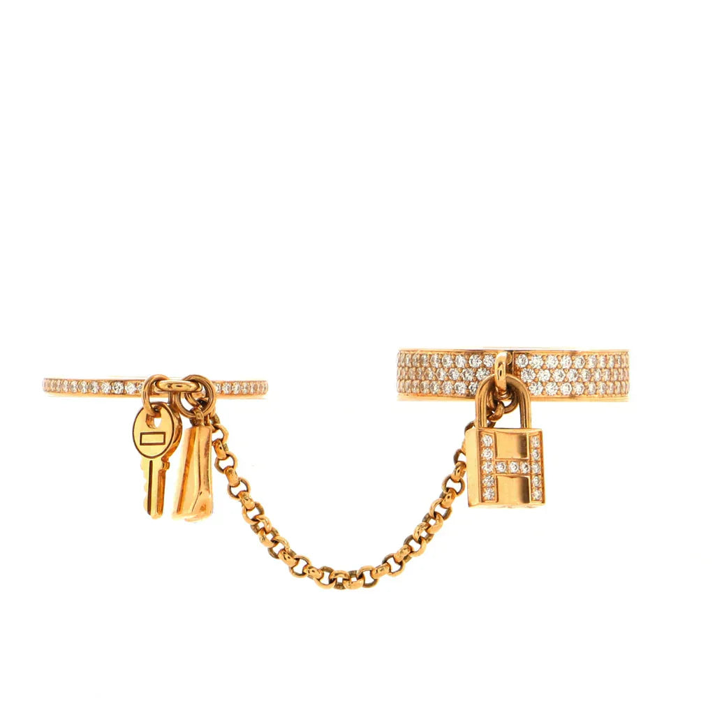 [Psychic Jewelrys]HM KELLY CLOCHETTE DOUBLE RING IN  WITH DIAMONDS