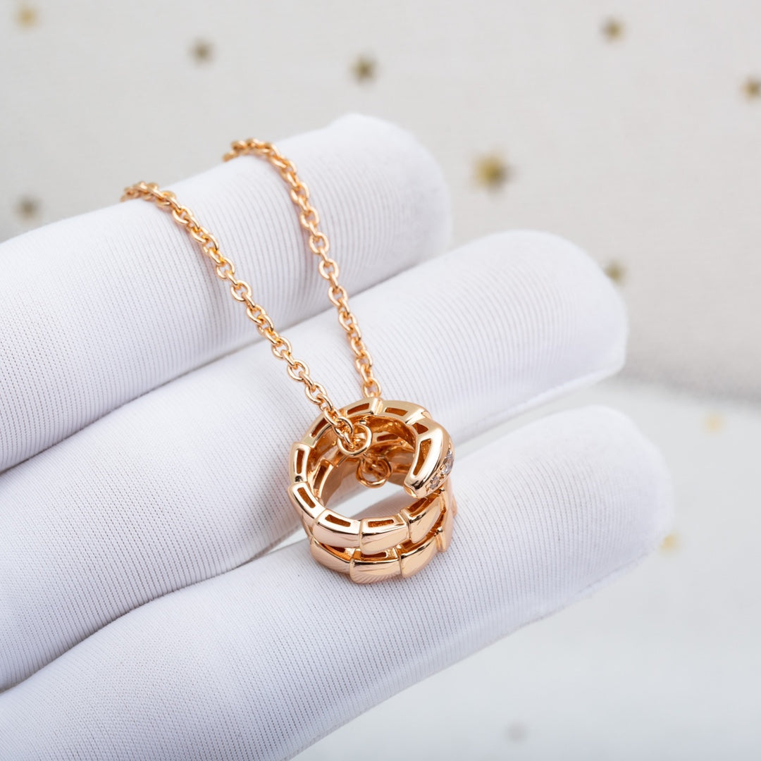 [Psychic Jewelrys]SERPENTI PINK GOLD NECKLACE DIAMOND