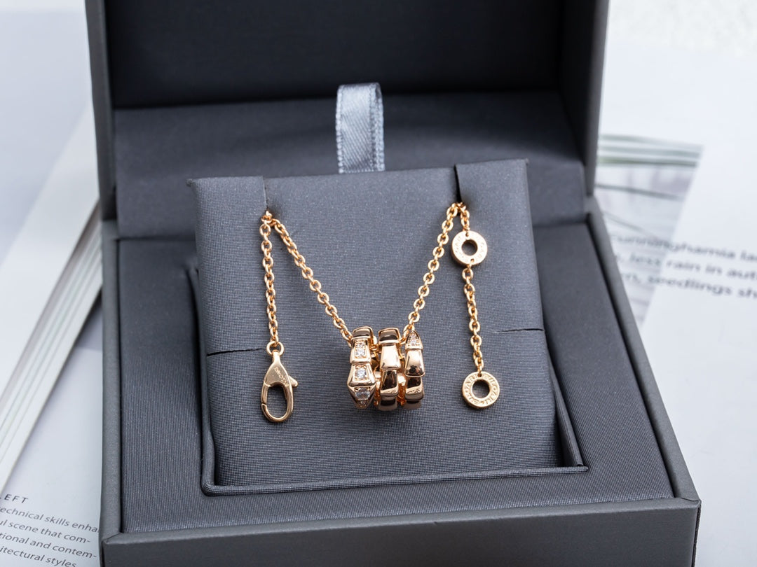 [Psychic Jewelrys]SERPENTI PINK GOLD NECKLACE DIAMOND