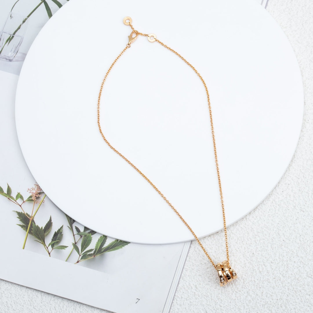 [Psychic Jewelrys]SERPENTI PINK GOLD NECKLACE DIAMOND