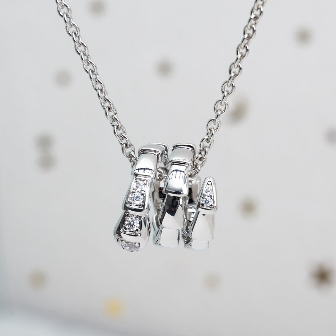 [Psychic Jewelrys]SERPENTI SILVER NECKLACE DIAMOND