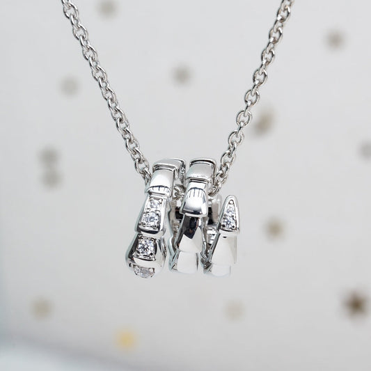 [Psychic Jewelrys]SERPENTI SILVER NECKLACE DIAMOND