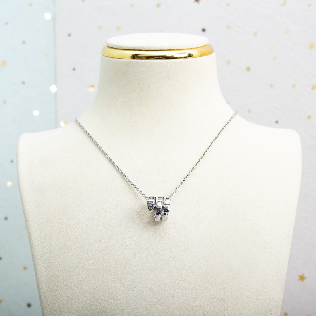 [Psychic Jewelrys]SERPENTI SILVER NECKLACE DIAMOND
