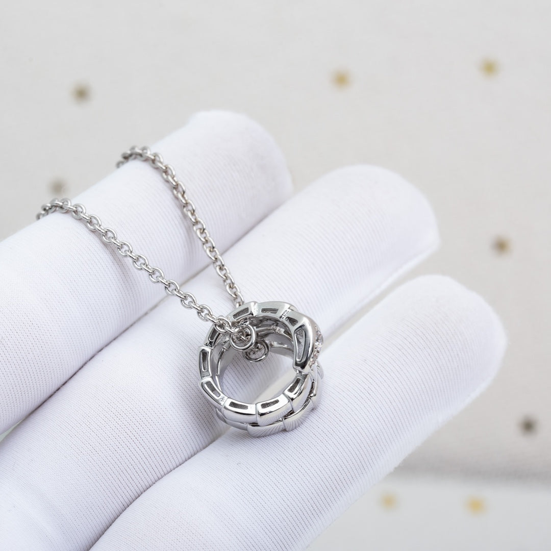 [Psychic Jewelrys]SERPENTI SILVER NECKLACE DIAMOND