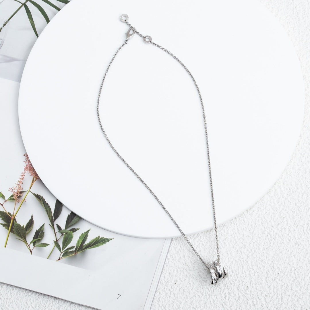 [Psychic Jewelrys]SERPENTI SILVER NECKLACE DIAMOND