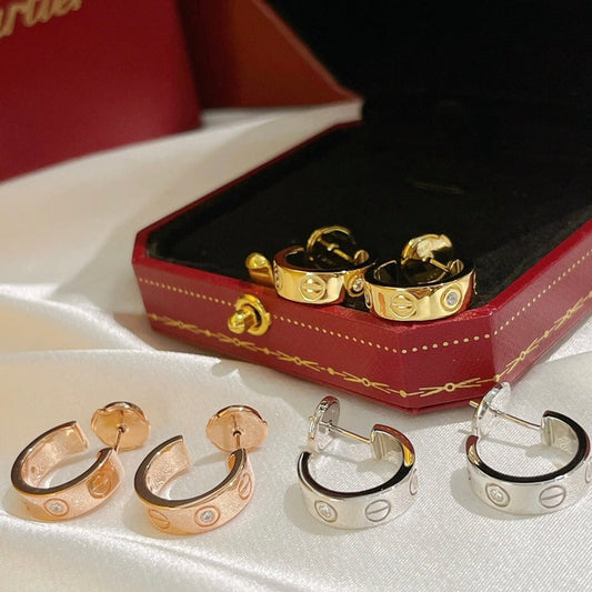 [Psychic Jewelrys]LOVE EARRINGS 5.7MM 2 DIAMONDS