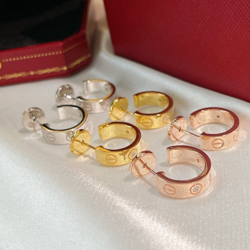 [Psychic Jewelrys]LOVE EARRINGS 5.7MM 2 DIAMONDS