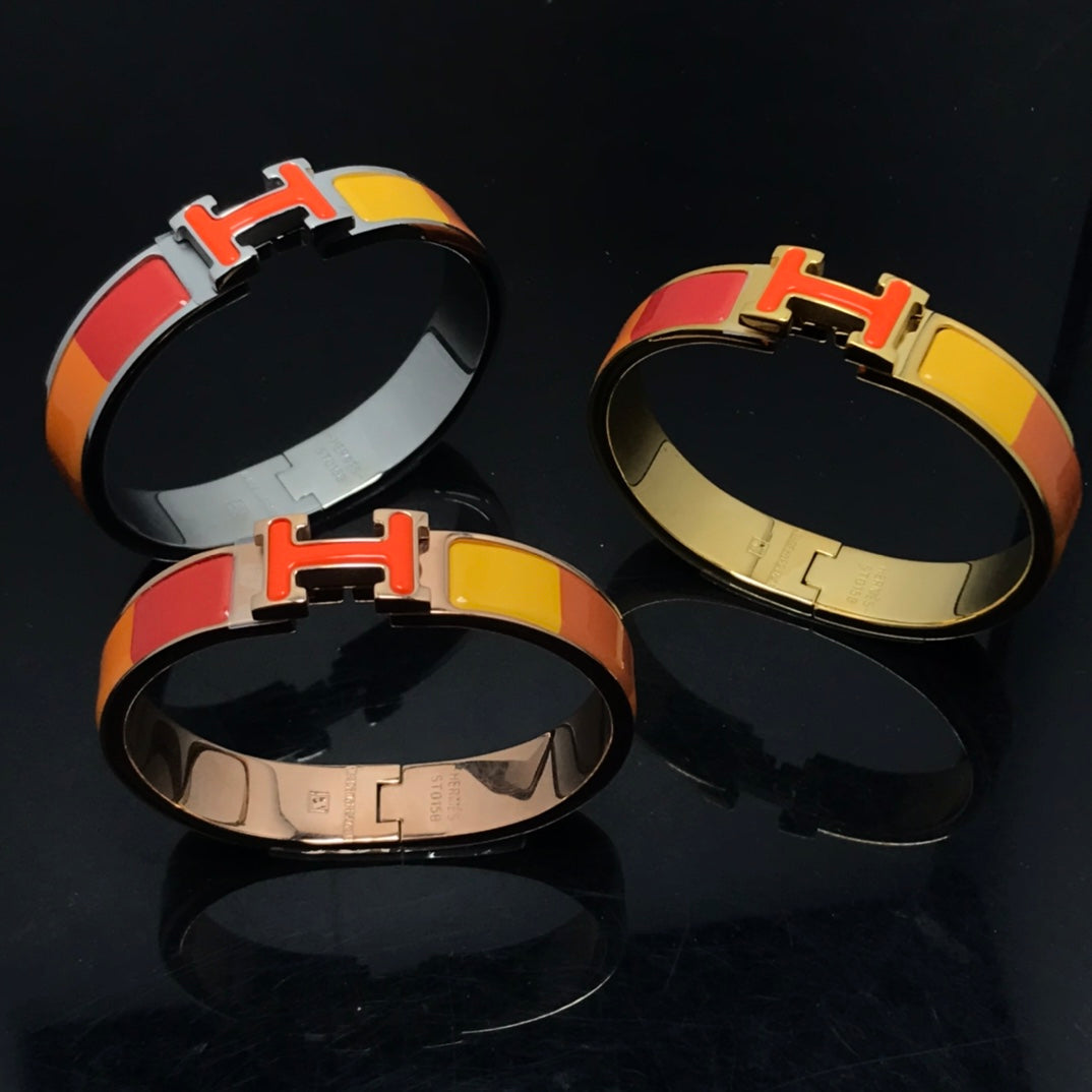 [Psychic Jewelrys]H BRACELET ORANGE RAINBOW CERAMIC