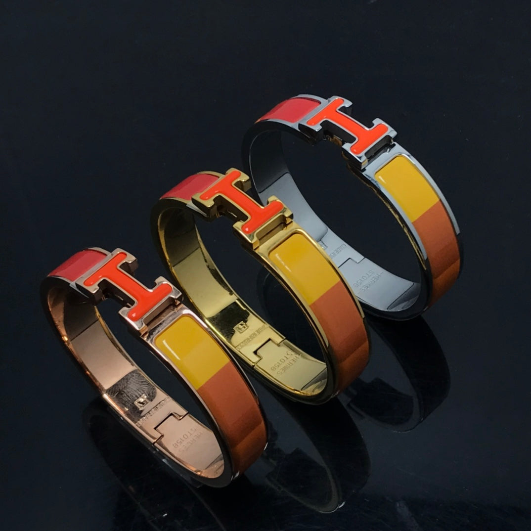 [Psychic Jewelrys]H BRACELET ORANGE RAINBOW CERAMIC