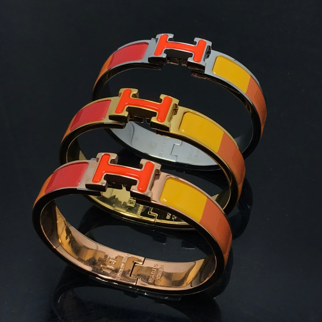 [Psychic Jewelrys]H BRACELET ORANGE RAINBOW CERAMIC