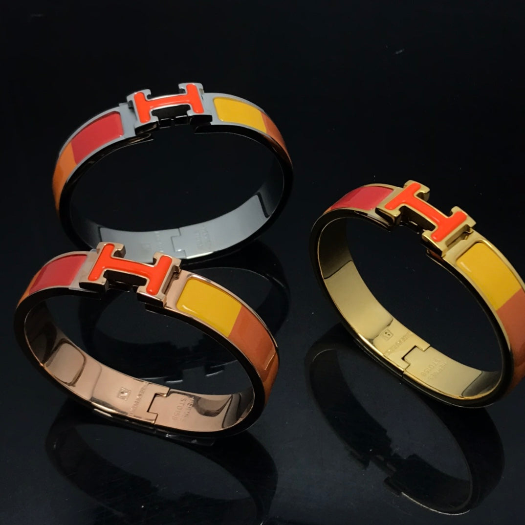 [Psychic Jewelrys]H BRACELET ORANGE RAINBOW CERAMIC