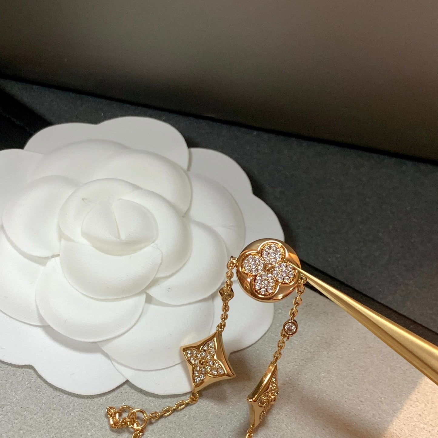 [Psychic Jewelrys]STAR AND SUN 4 MOTIFS GOLD DIAMONDS BRACELET