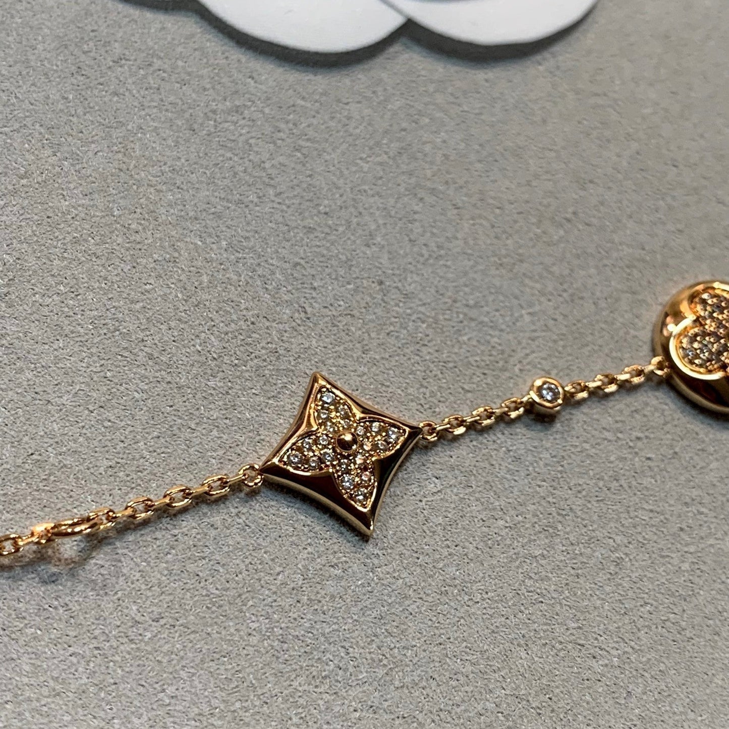 [Psychic Jewelrys]STAR AND SUN 4 MOTIFS GOLD DIAMONDS BRACELET