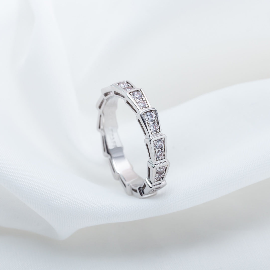 [Psychic Jewelrys]SERPENTI RING SILVER DIAMOND PAVED 3MM