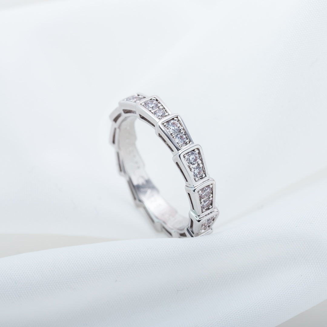[Psychic Jewelrys]SERPENTI RING SILVER DIAMOND PAVED 3MM