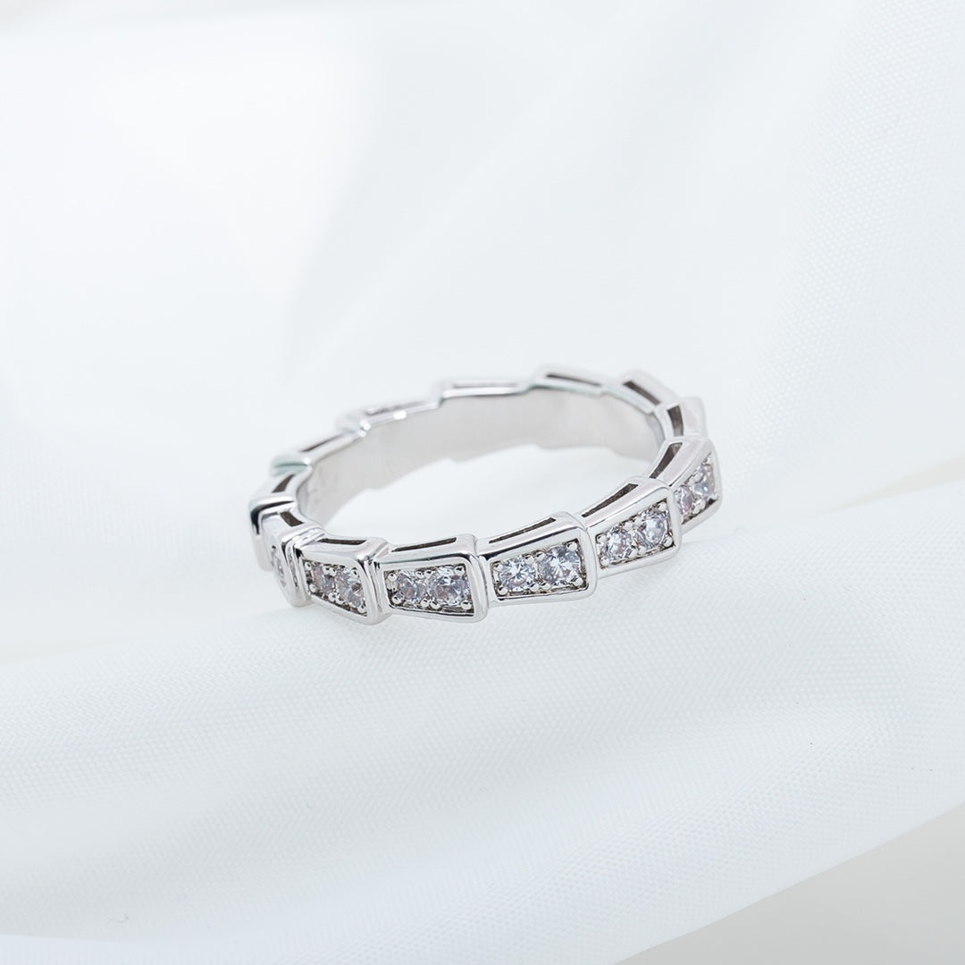 [Psychic Jewelrys]SERPENTI RING SILVER DIAMOND PAVED 3MM
