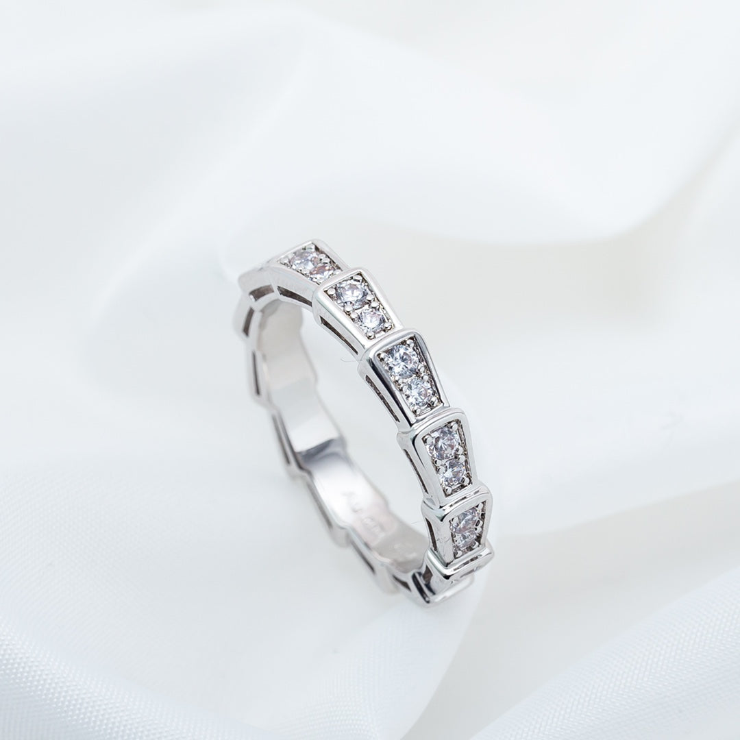 [Psychic Jewelrys]SERPENTI RING SILVER DIAMOND PAVED 3MM