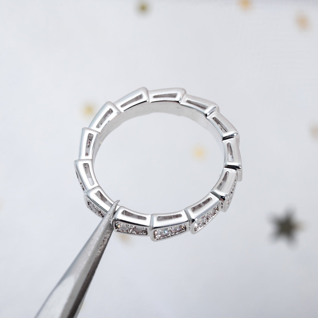 [Psychic Jewelrys]SERPENTI RING SILVER DIAMOND PAVED 3MM